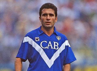 Gheorghe Hagi in action for Brescia in the 1992/93 season.