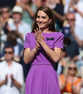 Kate Middleton wears her engagement ring while attending Wimbledon on July 14, 2024