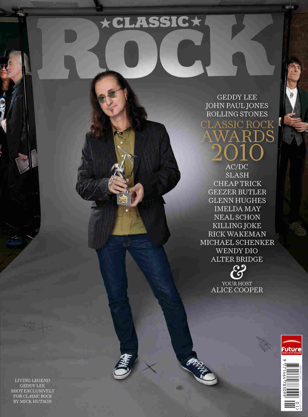 The cover of Classic Rock magazine issue 153 featuring Geddy Lee of Rush
