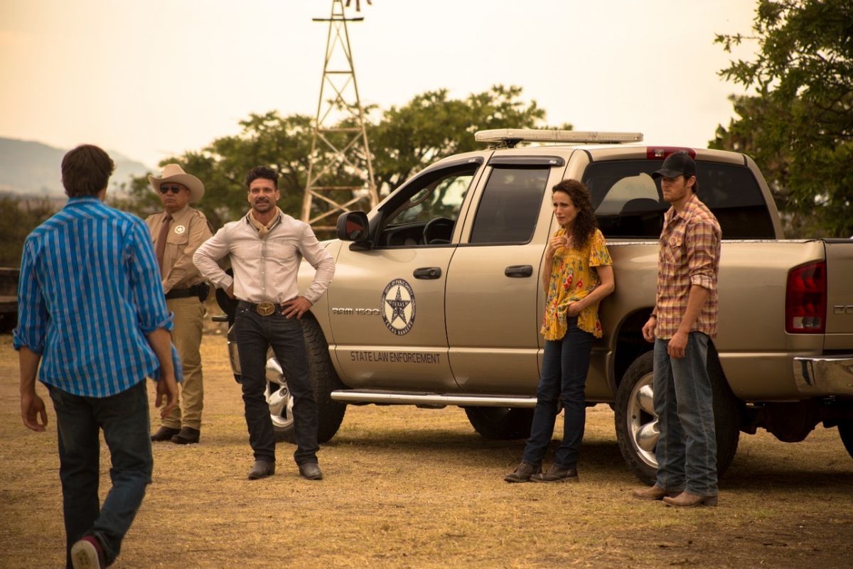 Jake Allyn, George Lopez, Frank Grillo and Andie MacDowell star in &#039;No Man&#039;s Land,&#039; from a script by Jake.