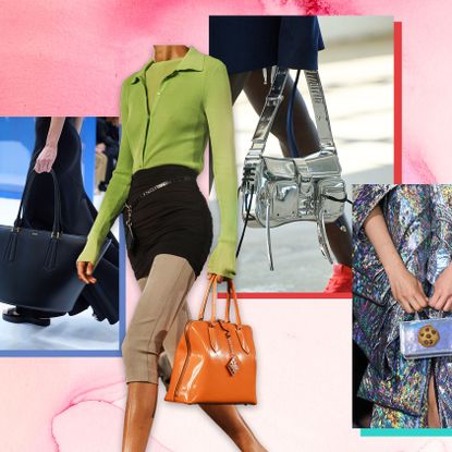 Graphic of spring 2023's bag trends.
