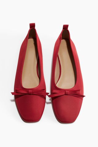 Bow-Detail Ballet Flats