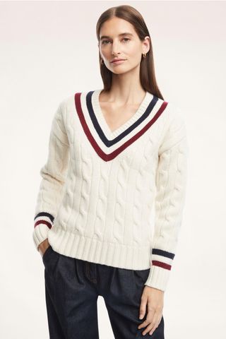 Brooks Brothers Merino Wool Cashmere Tennis Sweater 