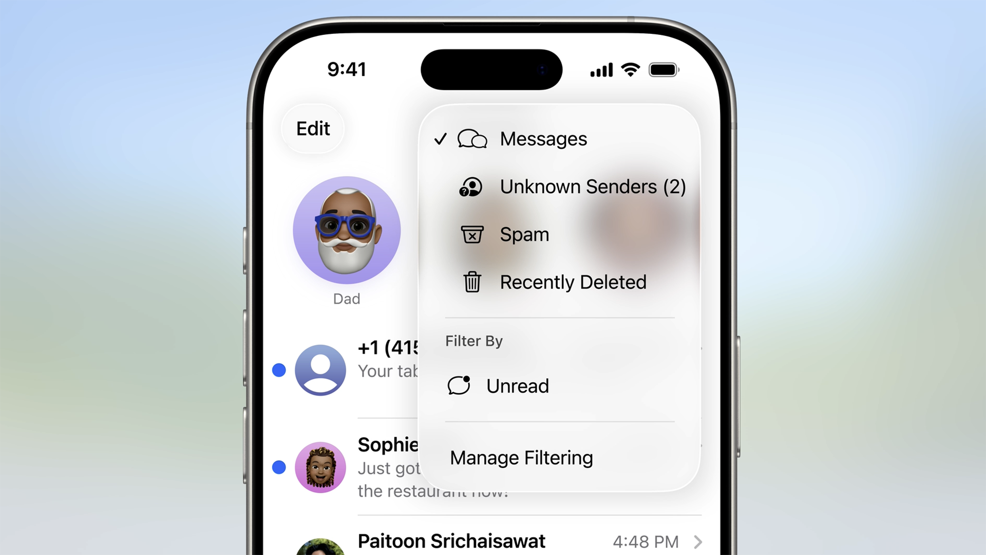 iOS 26 Messages app