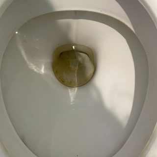 My toilet before cleaning with Coca-Cola.