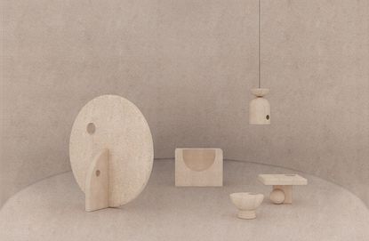 几何形状的抽象陶瓷家具