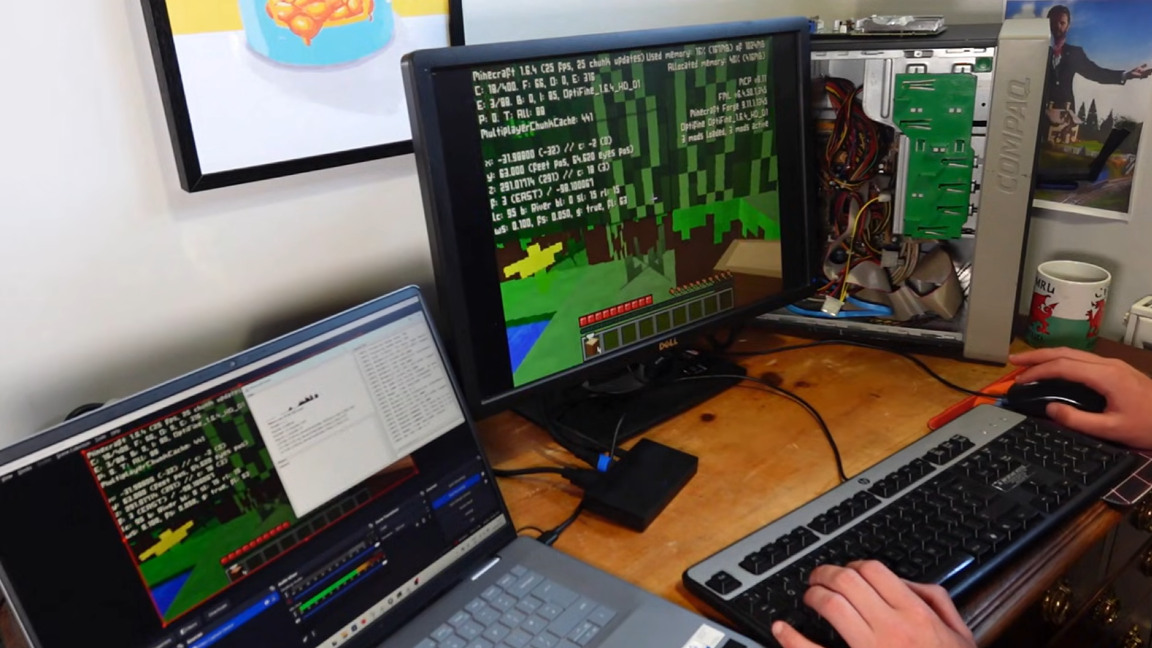 Minecraft runs on 8MB of VRAM using a 20-year-old GPU