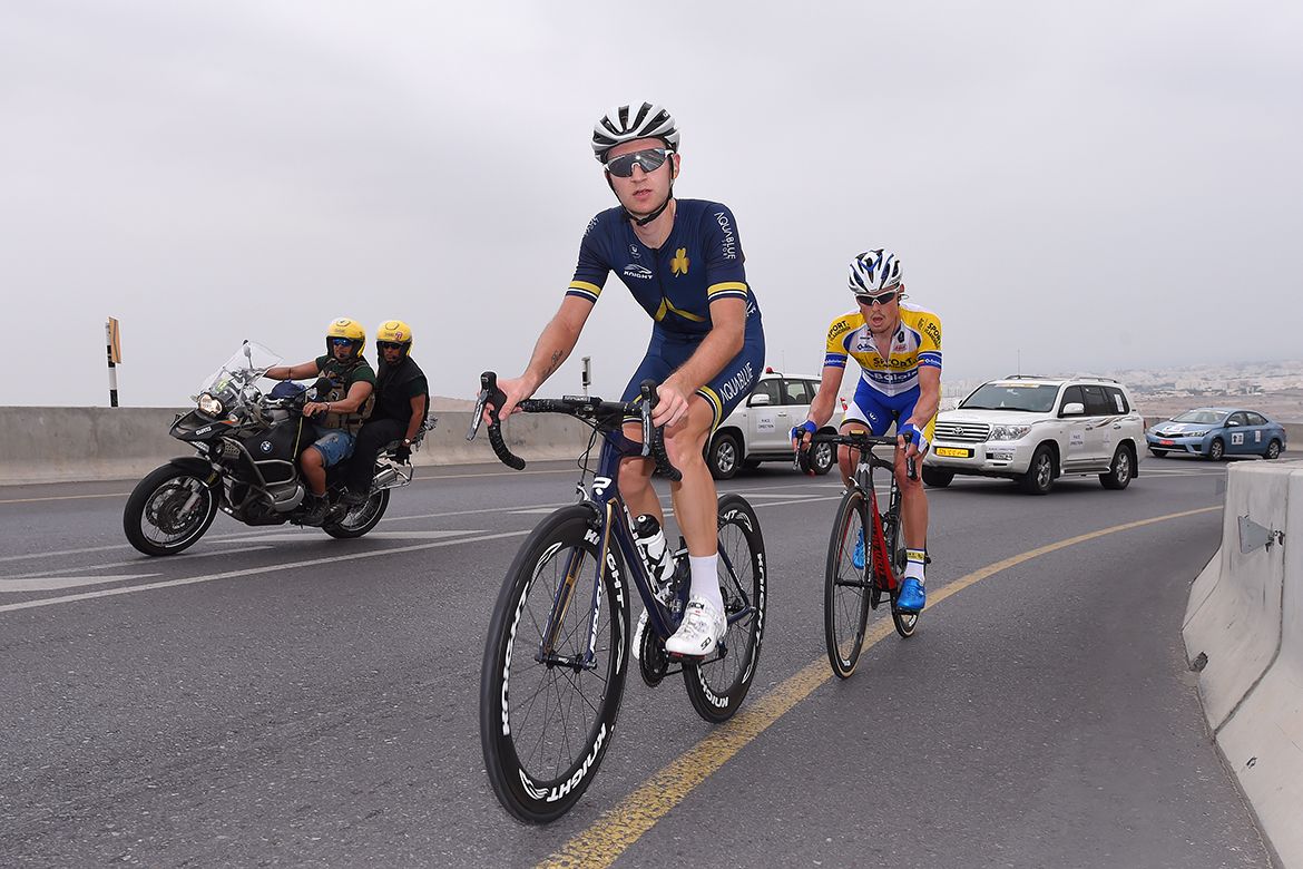 Mark Christian takes a turn on the front of the break