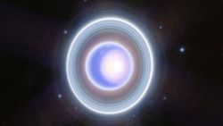 This image of Uranus from NIRCam (Near-Infrared Camera) on the NASA/ESA/CSA James Webb Space Telescope shows the planet and its rings in new clarity. The Webb image exquisitely captures Uranus&rsquo;s seasonal north polar cap, including the bright, white, inner cap and the dark lane in the bottom of the polar cap. Uranus&rsquo; dim inner and outer rings are also visible in this image, including the elusive Zeta ring&mdash;the extremely faint and diffuse ring closest to the planet.