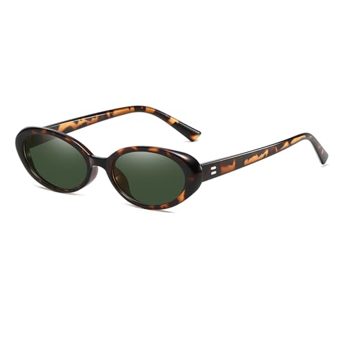 Ljczka Retro Oval Sunglasses Women Men Fashion Vintage Small Oval Frame Classic 90s Style Unisex Uv400 Protection