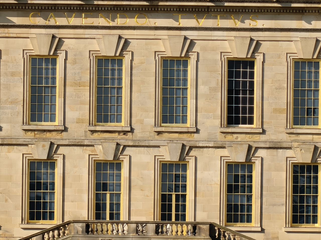 Windows of a large manor building