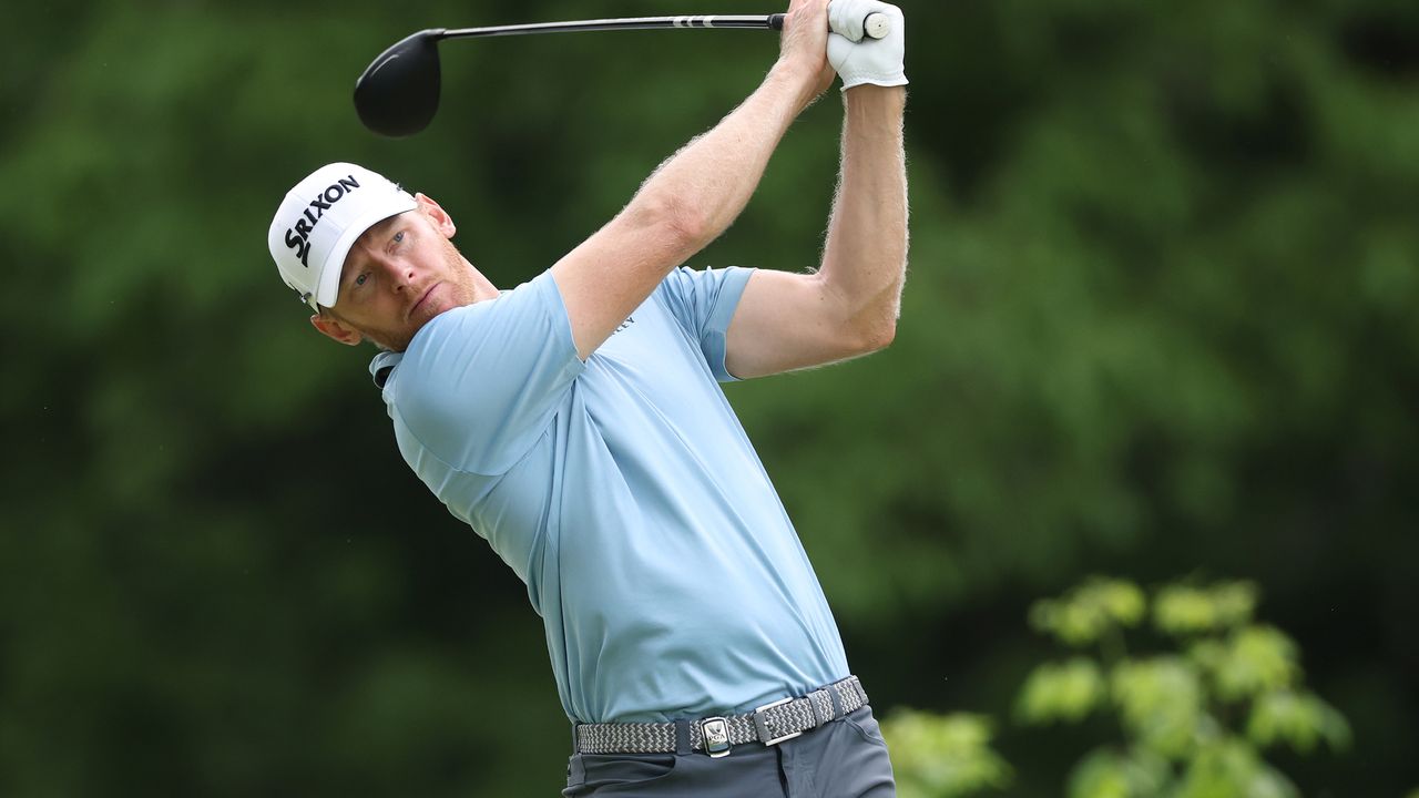 Sebastian Soderberg takes a shot at the PGA Championship at Valhalla