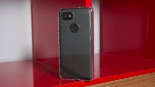 But the phone looks fossilized in amber once popped in