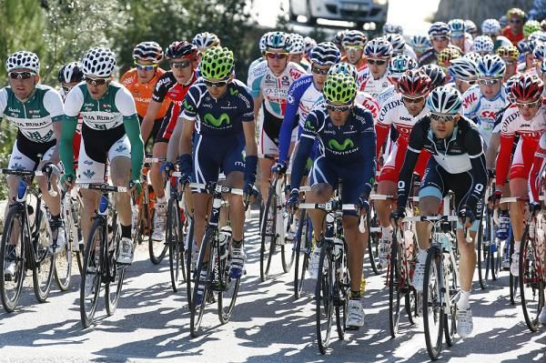 The Movistar team had the race under control