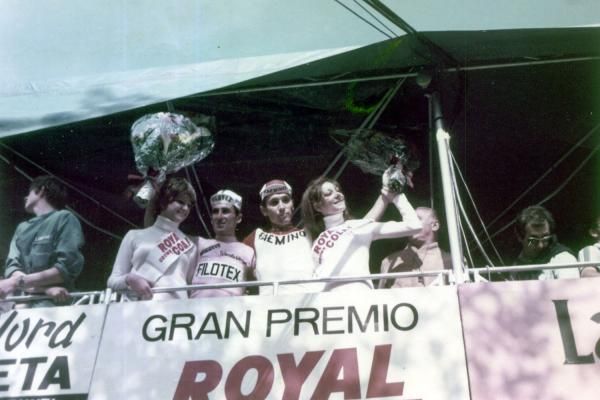 A young Eddy Merckx on the Giro podium in 1970