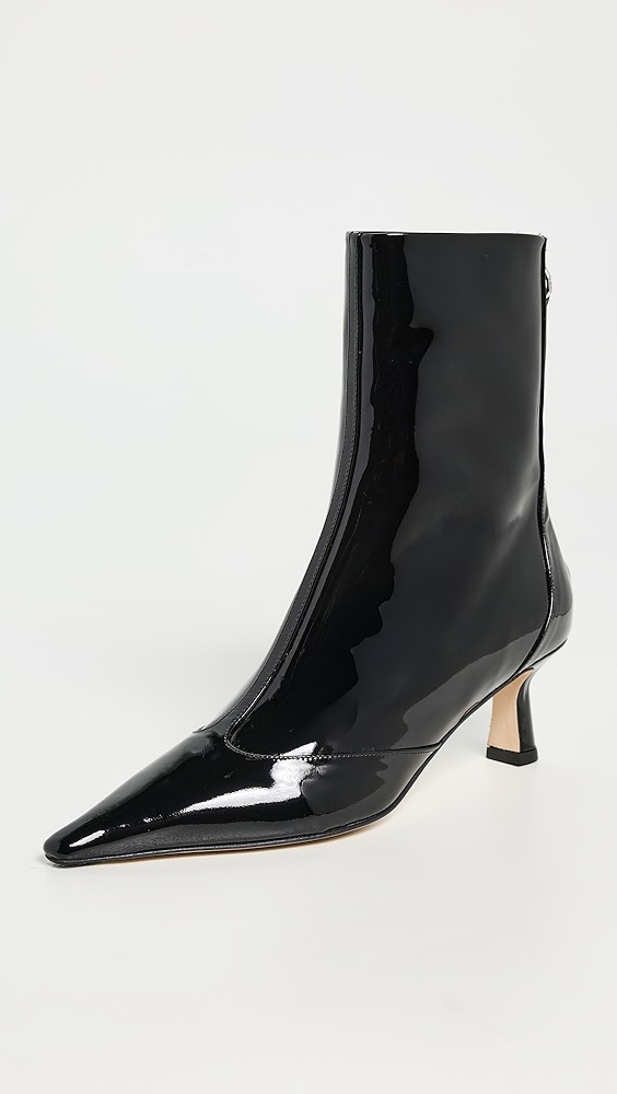 Aeyde Sila patent calf leather booties