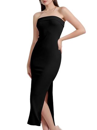 WIHOLL, Wiholl Frauen Sommerkleid 2024 Schwarz Abend Abschlussfeier Club Lässige Semi-Formelle Maxi Ärmellose Kleider Schwarz Xs