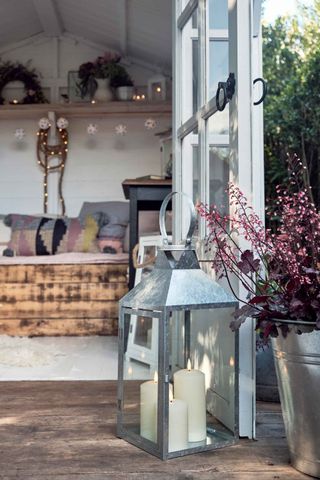 large lantern outside she shed