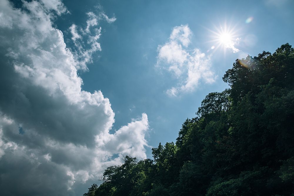 The sky above stage 5 at the North Start Grand Prix