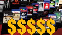 Photo of a collection of SD cards with dollar signs