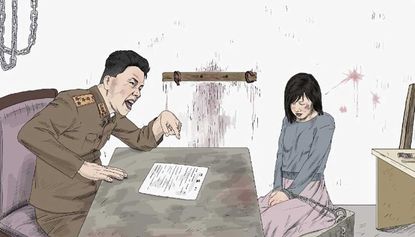 An image depicting systemic sexual violence against women in North Korea