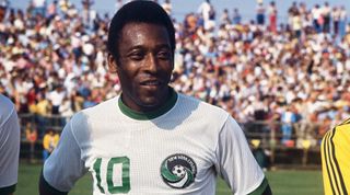 Pele with the New York Cosmos.