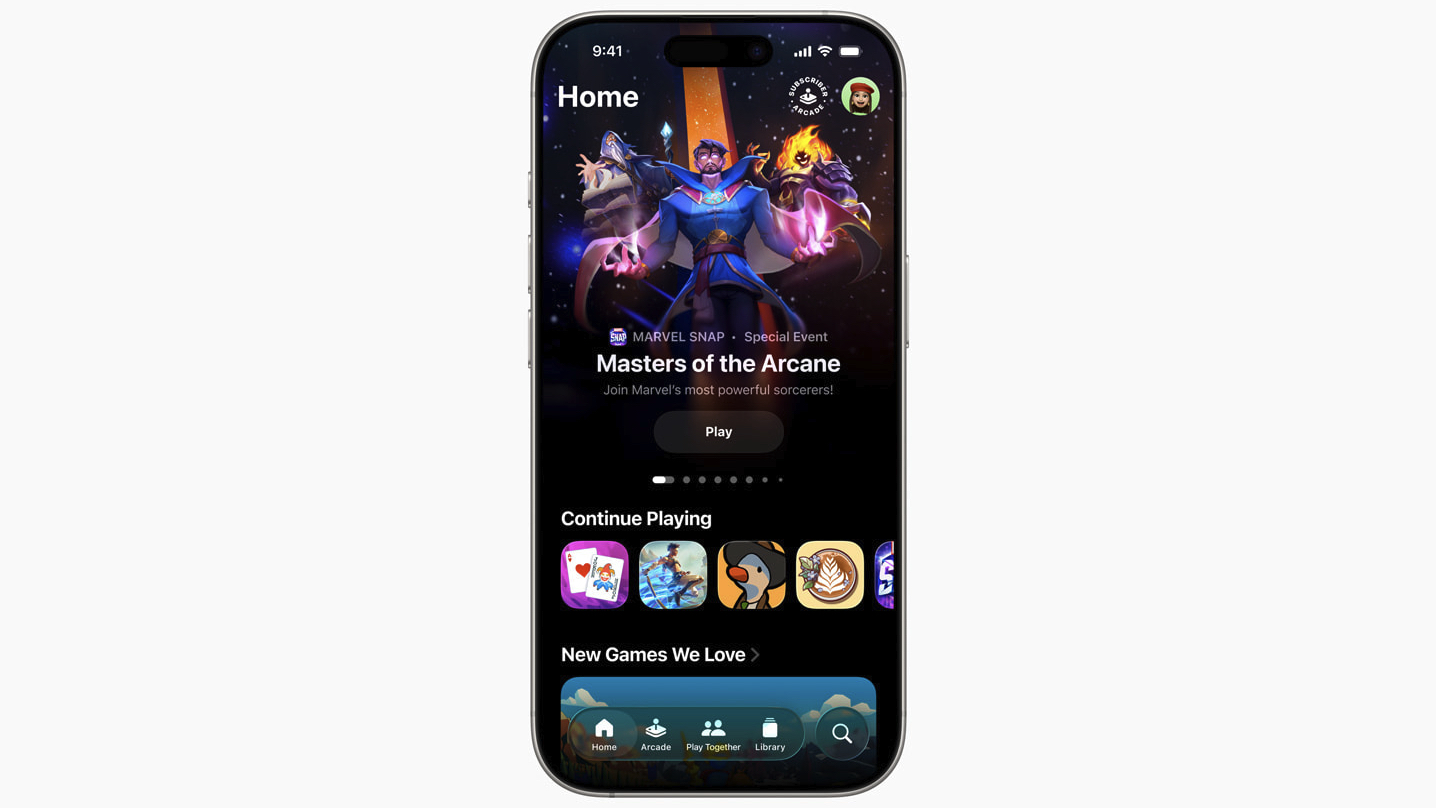 The Apple Games app