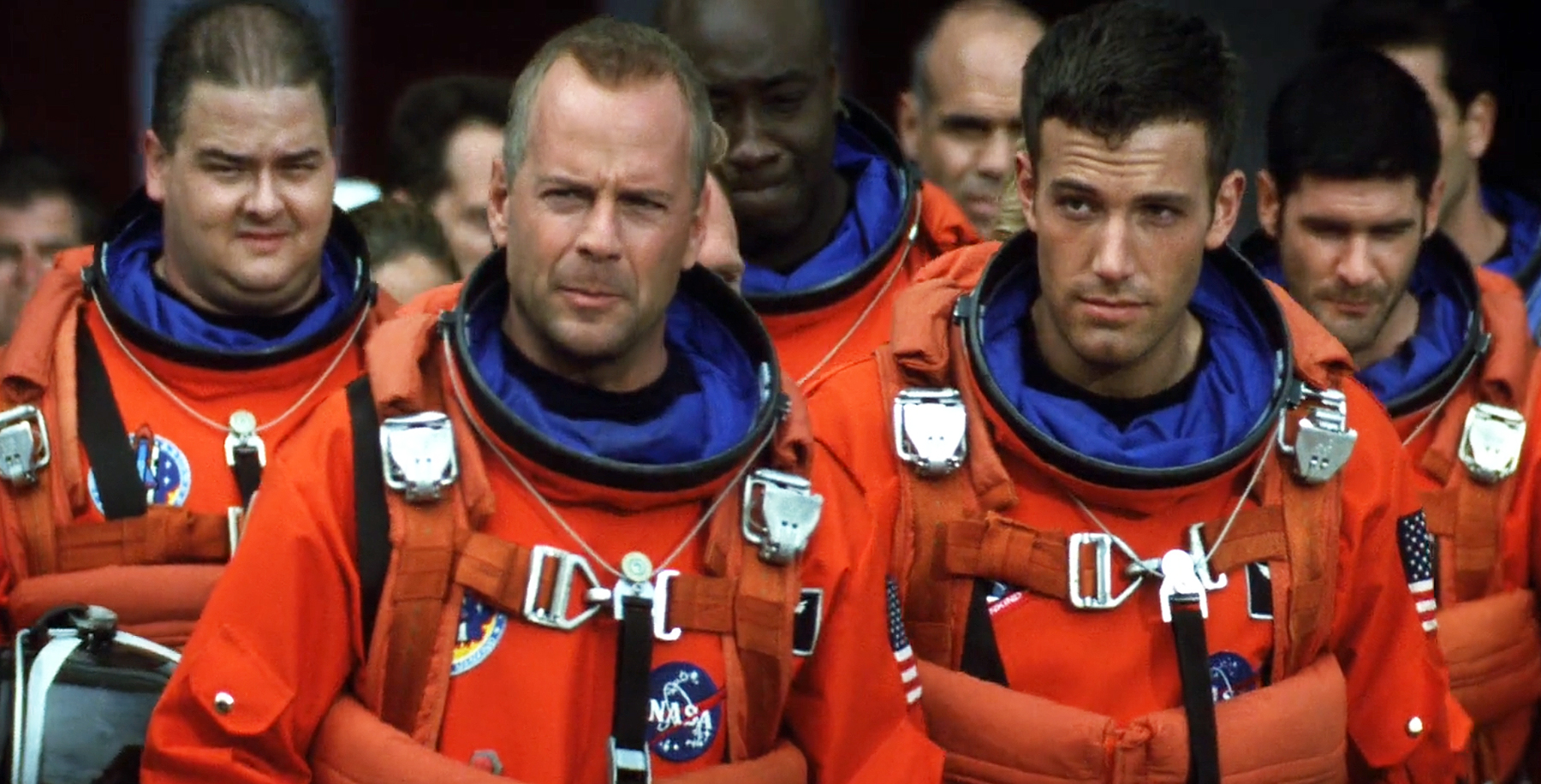 armageddon filminden bir grup astronot