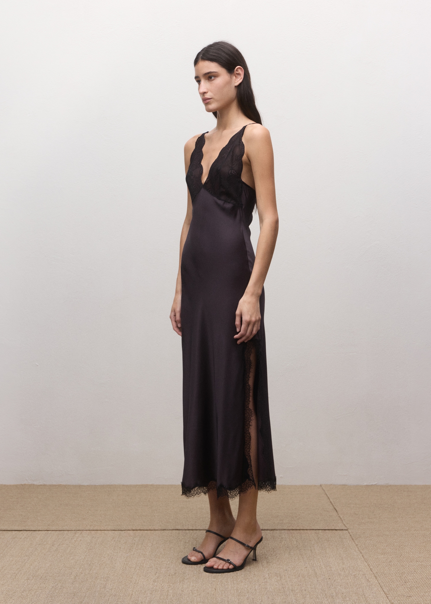 Lace Dress With Opening - Women | Mango United Kingdom