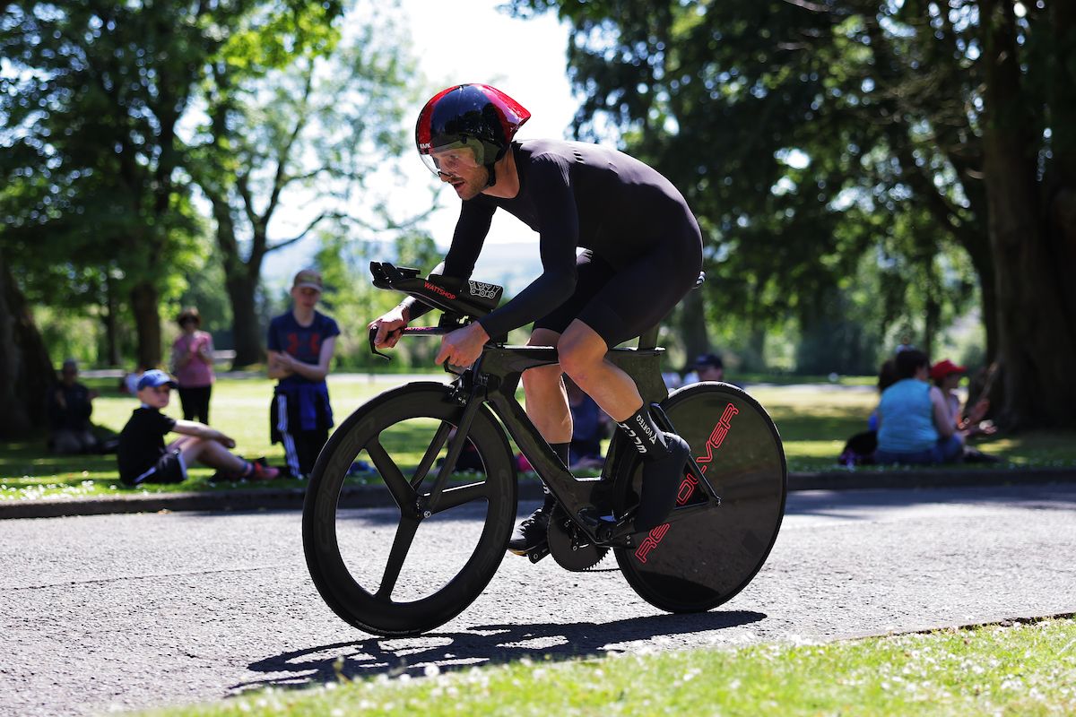 Dan Bigham on course in time trial