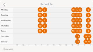 The easiest way to set up a schedule is from the app's intuative interface