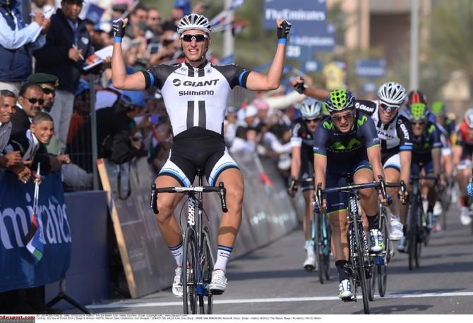 Marcel Kittel (Giant-Shimano) wins stage 3 at the Dubai Tour, the German sprinter's second straight victory