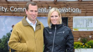 Peter Phillips and Zara Phillips during the annual Chelsea Flower show