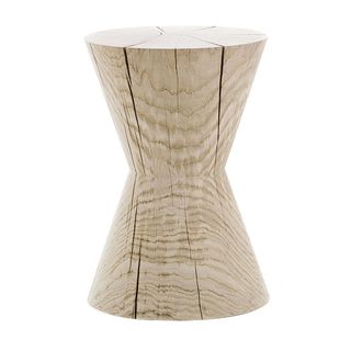 Oak pinched waist stool