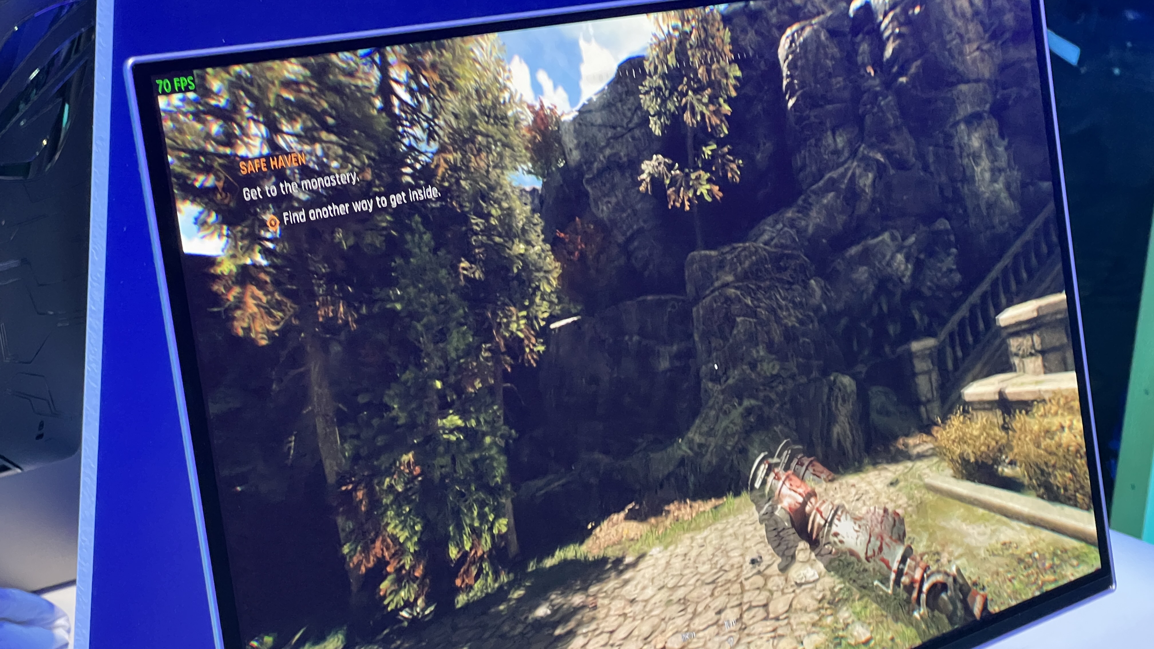 An Intel Core Ultra series 3 powered PC playing a PC game