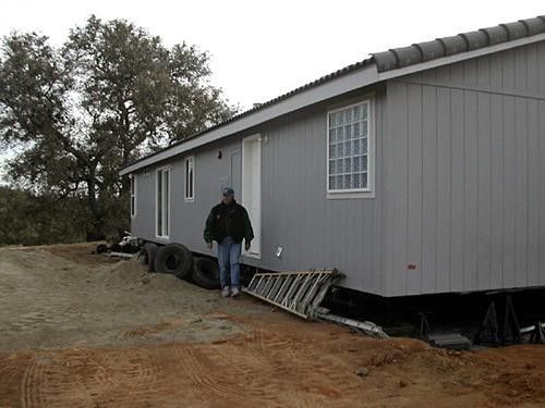 Eddie Borysewicz goes for a walk around his new house.