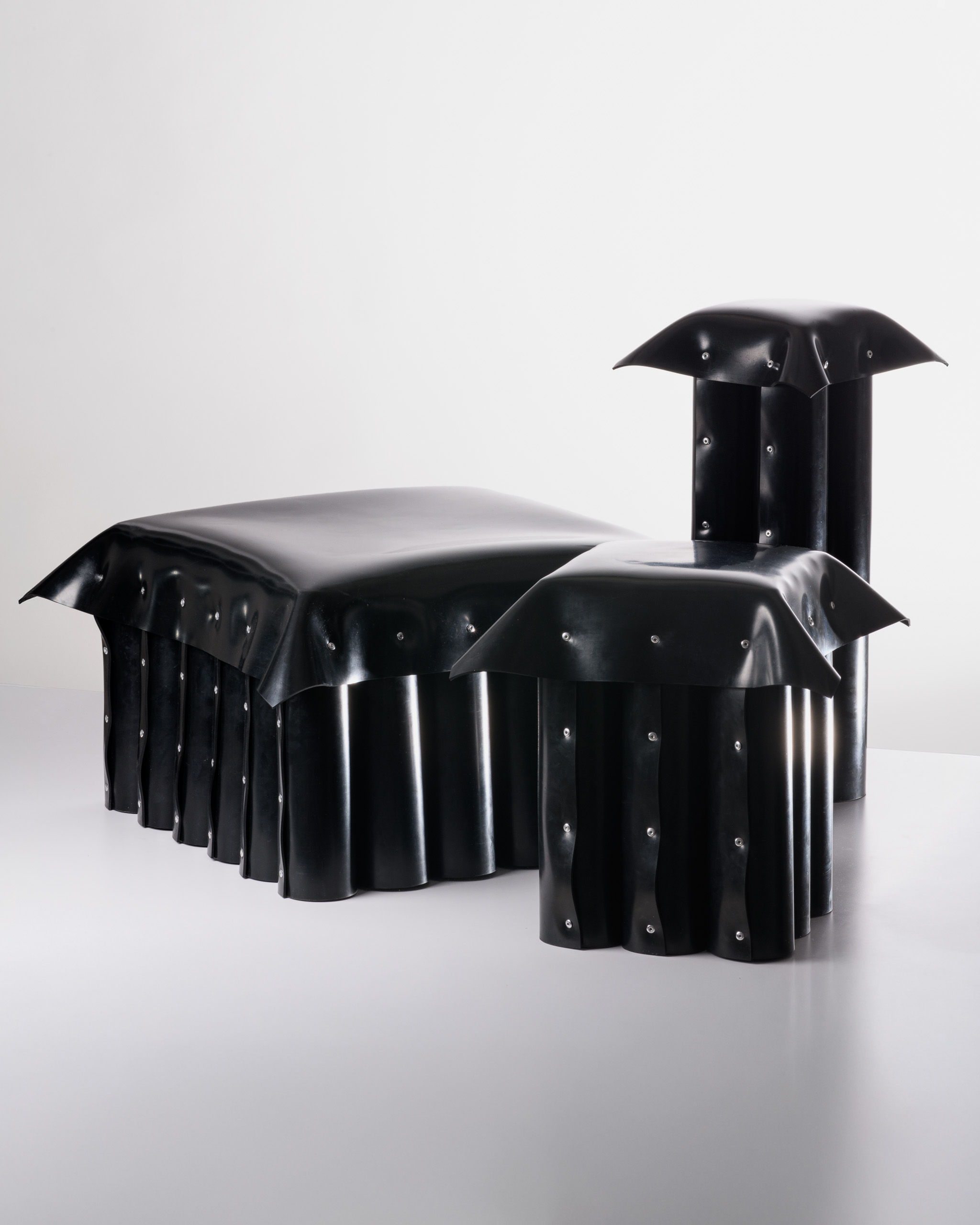 Black rubber furniture