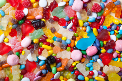 a selection of healthy and non healthy sweets