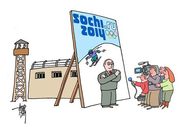 Editorial cartoon Sochi Olympics