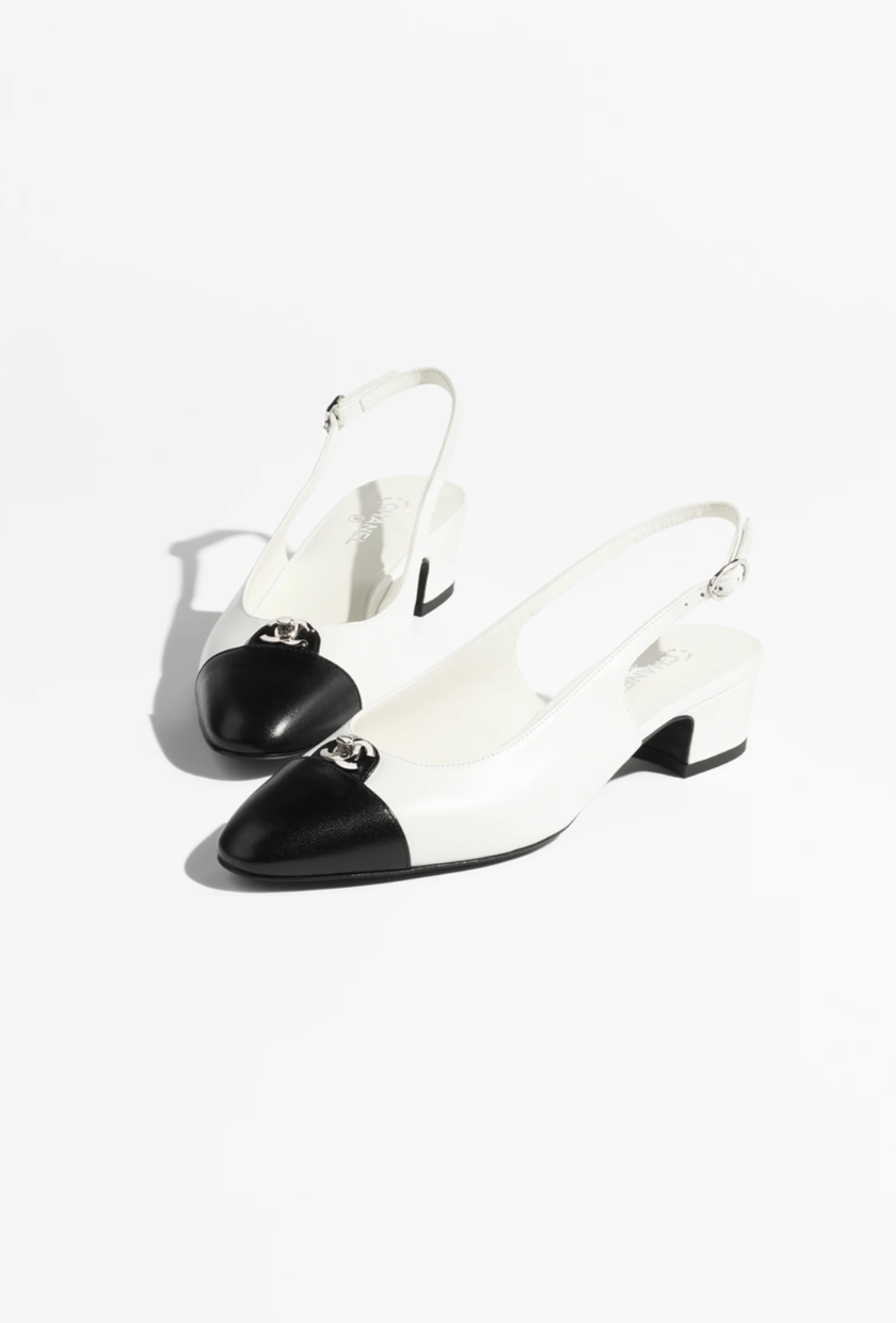 An image of Chanel Slingbacks. 