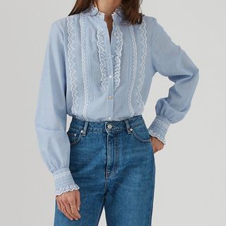 La Redoute Ruffled Cotton Blouse