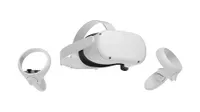 Oculus Quest 2 headset in white with controllers