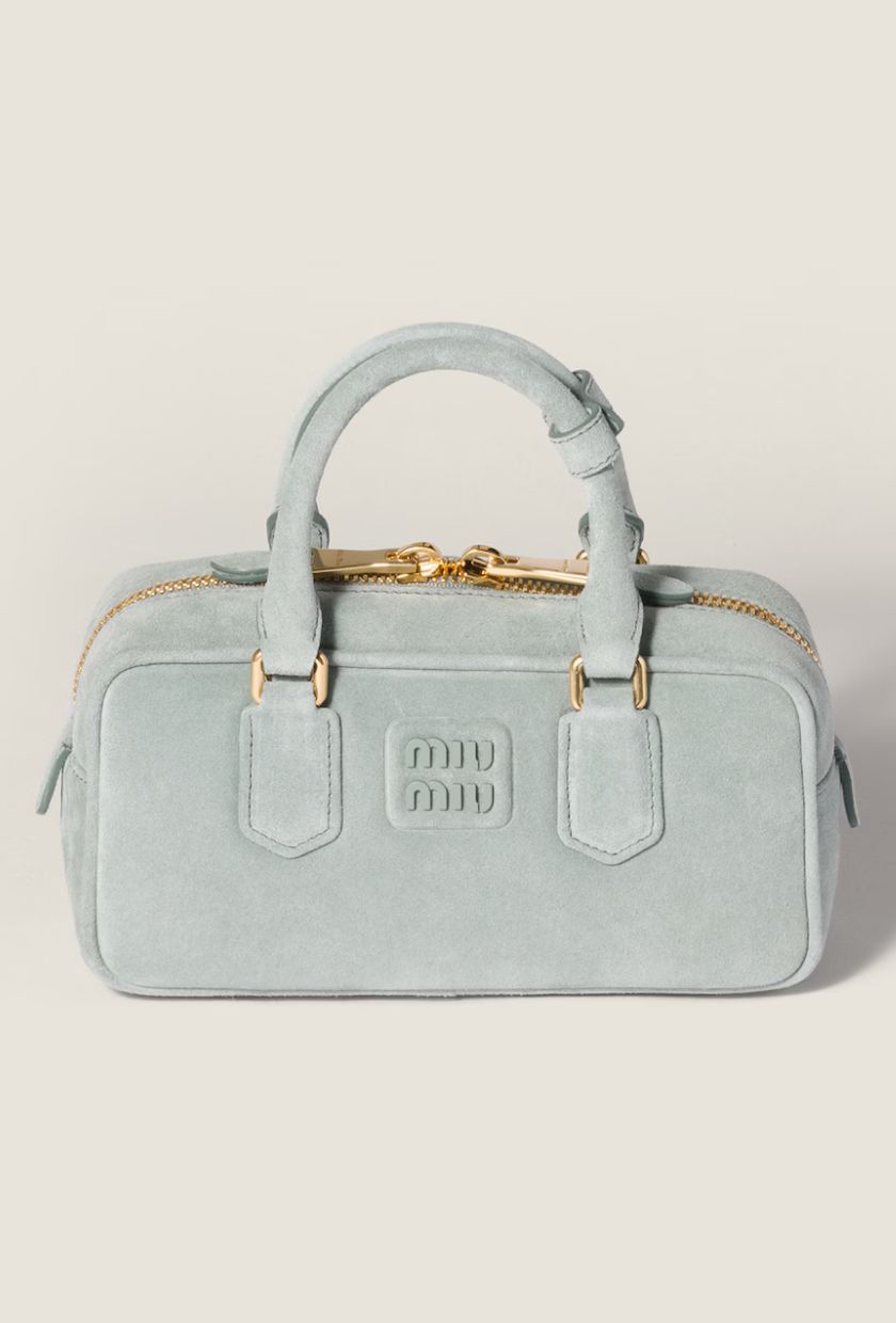 Miu Miu, Arcadie Padded Suede Top-Handle Bag