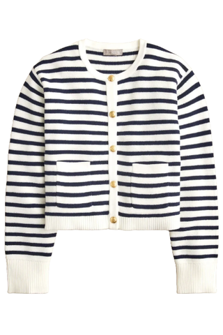 J.Crew Women's New Emilie Relaxed Stripe Cardigan (was $138) 