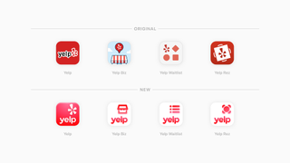 Yelp app icons