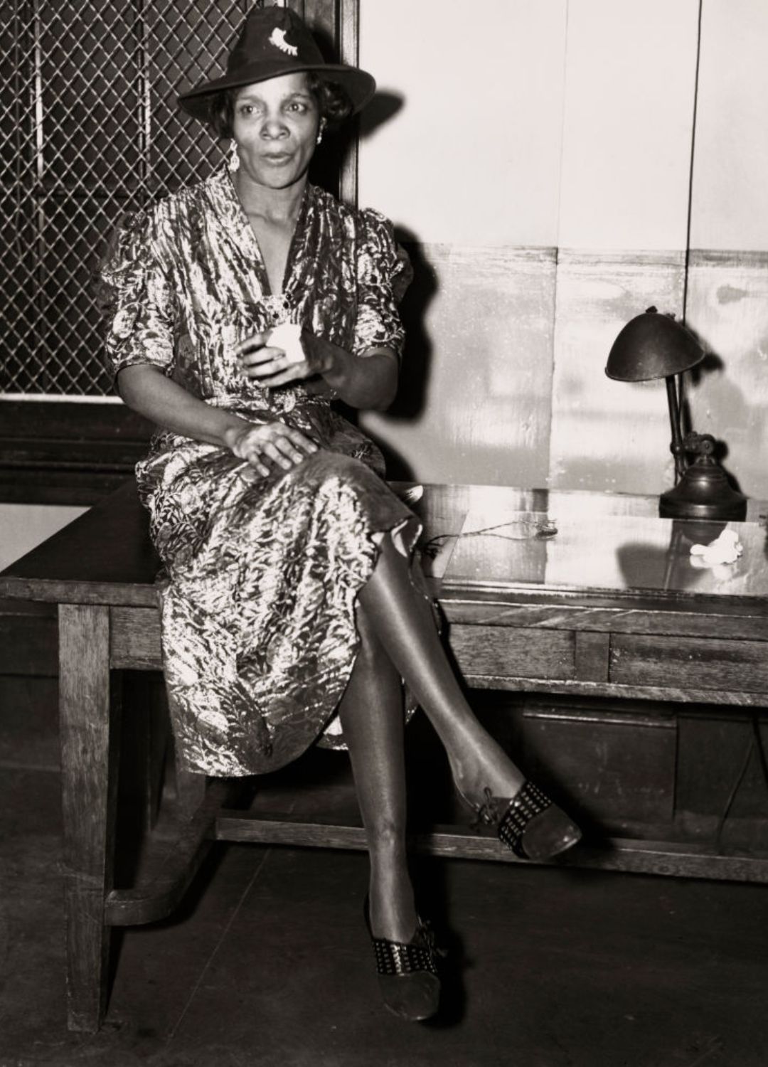 A black and white photograph of Stephanie St. Clair