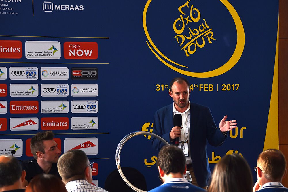 Lorenzo Giorgetti of RCS Sport talks about the Dubai Tour