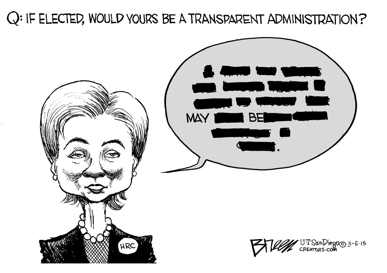 Political cartoon U.S. Hillary Clinton email