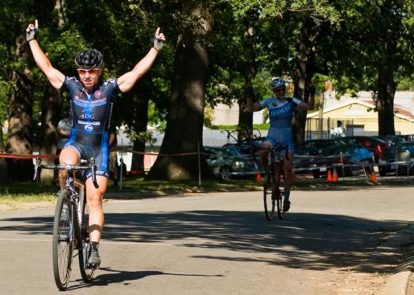 Laura Van Gilder (C3) claims victory after leading the entire race.