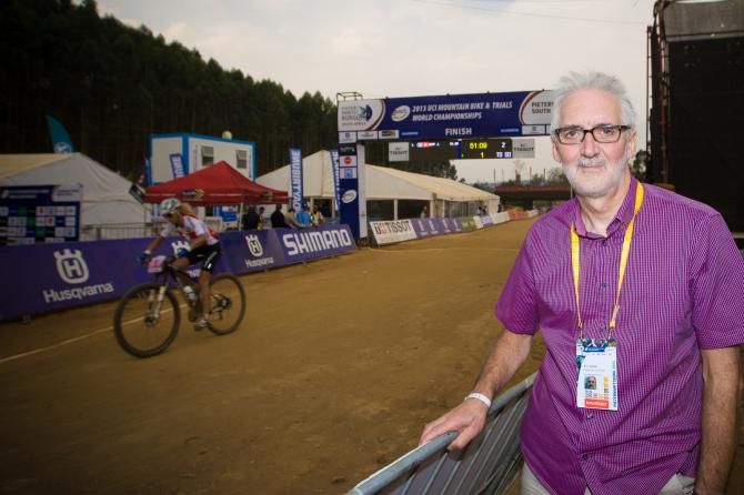 Brian Cookson at the 2013 UCI Mountain Bike World Championships